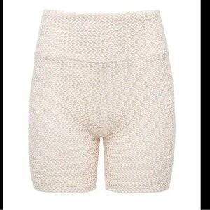 Montce Cream Bone Crochet Midi Bike Shorts S